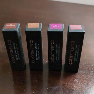 Color Street Lipstick Collection - Throwback, Tattle, Baddie, Flawless - NWT